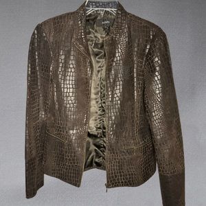 Alfani Leather Jacket Browm